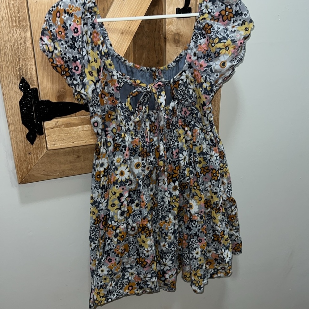 Floral Open-Back Cotton Dress - Picture 7 of 8